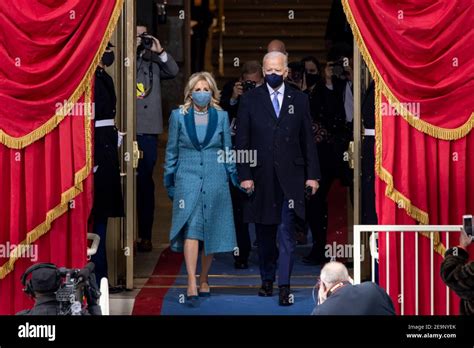 U.S President-elect Joe Biden and Dr. Jill Biden arrive to the inaugural platform for the 59th ...