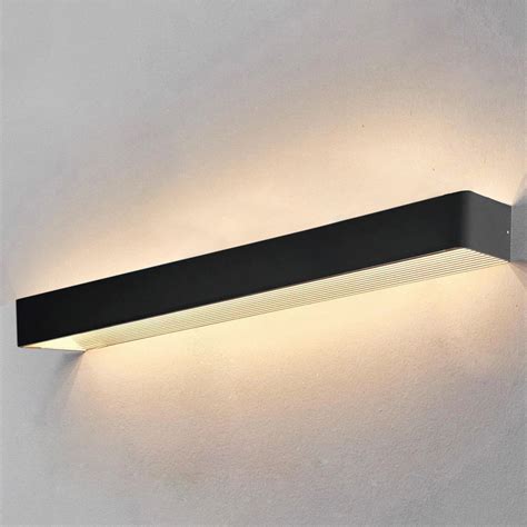 Long 1000MM LED Wall Light with Directional Beam Output Up Down Black ...