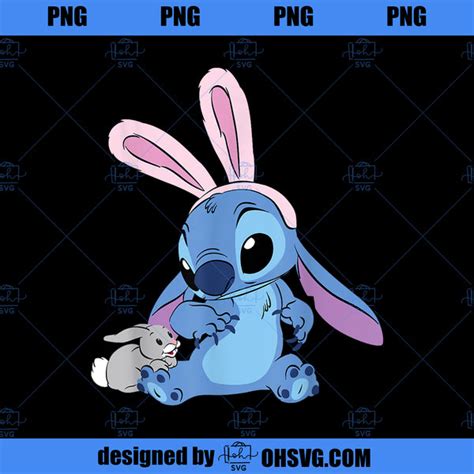 Disney Stitch with Easter Bunny PNG, Disney PNG, Disney Stitch PNG - ohsvg