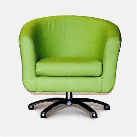 Lime Green Faux Leather Swivel Tub Chair - TubChairs.com