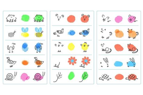 Easy fingerprint animals for kids | Fingerprint art, Finger painting ...