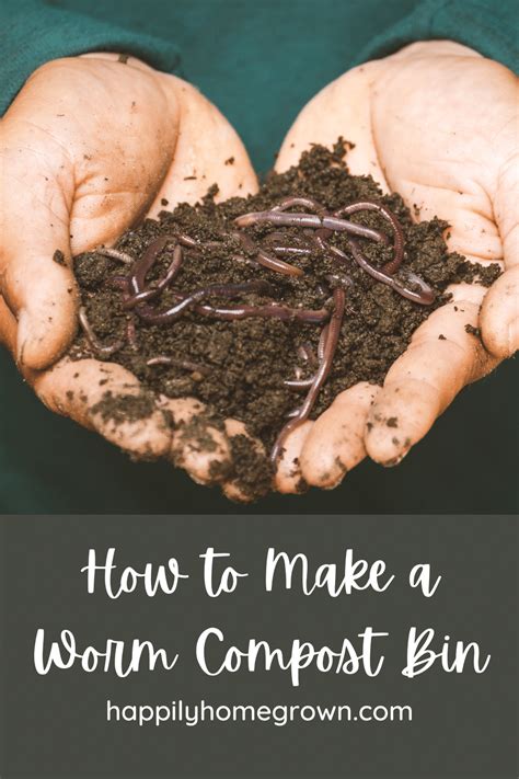 How to Make a Worm Compost Bin - Happily Homegrown