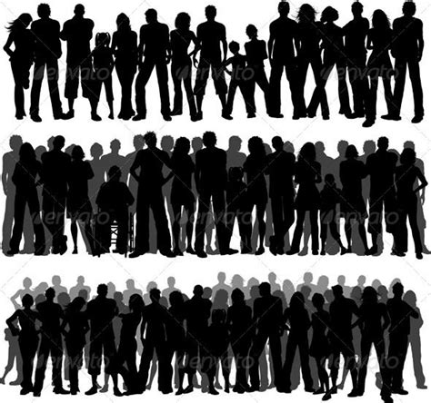 Crowd scenes | Silhouette people, Silhouette sketch, Drawing people