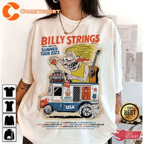 2023 Billy Strings Summer Tour Merch Billy Strings Band Tee