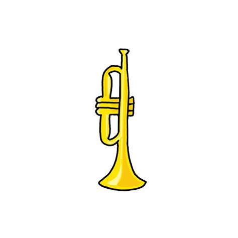 How to Draw a Trumpet - Step by Step Easy Drawing Guides - Drawing Howtos