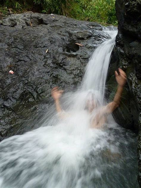 Under a waterfall in WaWa, Luzon, Philippines. Bahay Kubo, Luzon, Wawa, Waterfalls, Picturesque ...