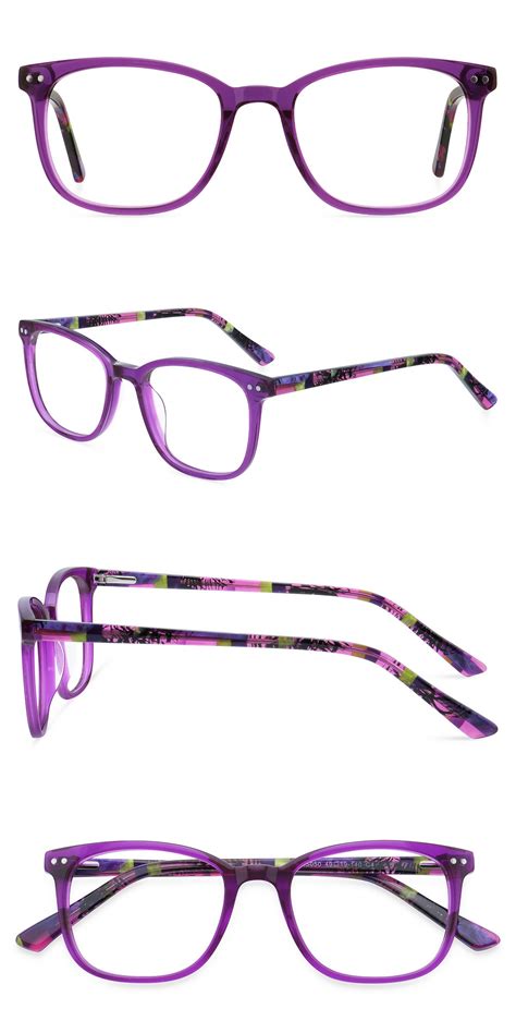 H5050 Purple-1179 | Purple, Square glasses, Eyeglasses frames