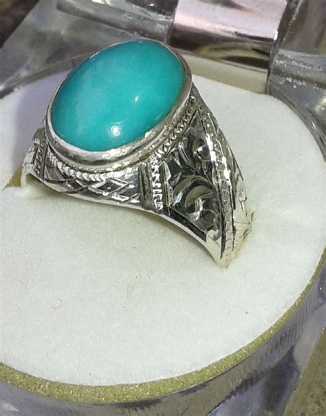 Amliyat, Jadoo, Jinnat, Taweez, Jaffar, Ramal, Najoom: Feroza Stone in Silver Ring