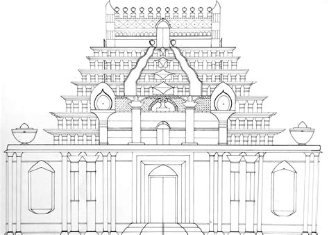 Easy Hindu Temple Drawing