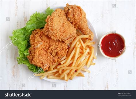 Fried Chicken With French Fries: Over 95,414 Royalty-Free Licensable ...