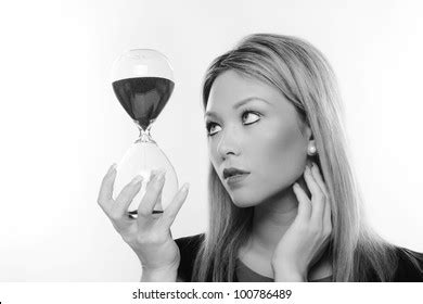 Woman Holding Large Glass Sand Timer Stock Photo 100089920 | Shutterstock