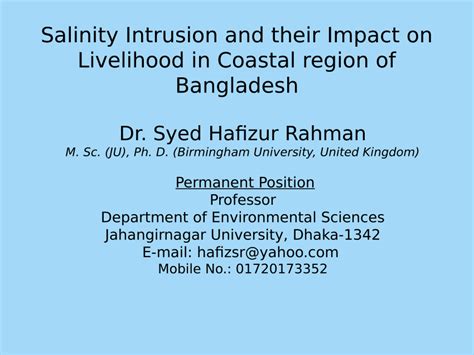 (PDF) Salinity and climate change