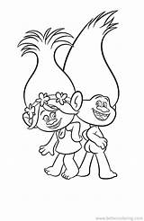 Trolls Dreamworks Coloring Sheet Pages sketch template