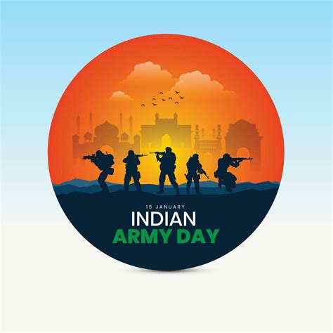 Vector illustration of Indian Army Day, celebrating the victory of the ...