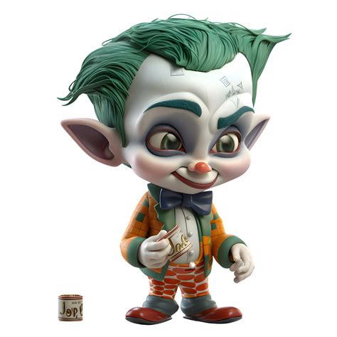 Crazy 3D Joker Boy Great For Action or Thriller Themed Designs PNG ...