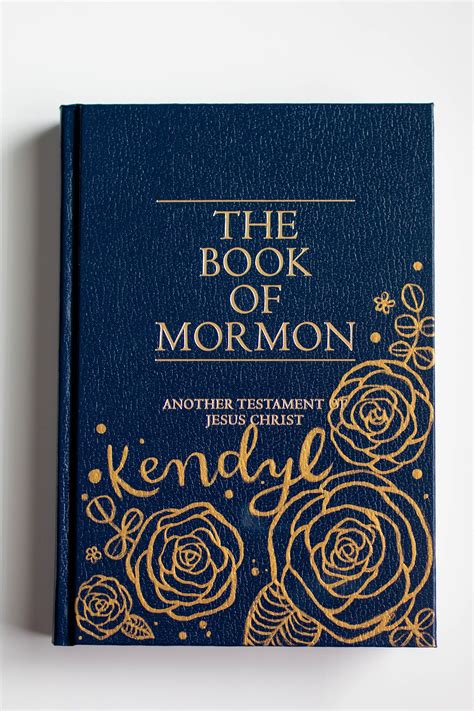 Customized Handpainted Book of Mormon Rose | Etsy in 2021 | Book of ...