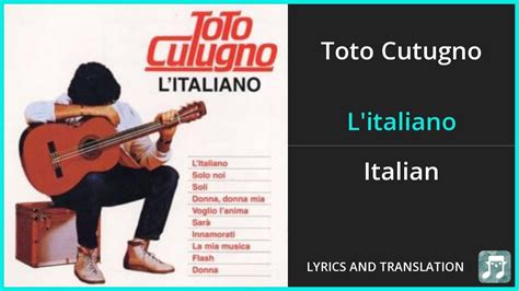 Toto Cutugno - L'italiano Lyrics English Translation - Dual Lyrics English and Italian ...