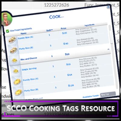 SCCO "Any Ingredient" Cooking Tags Resource (SCCOR) - The Sims 4 Mods ...