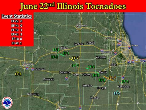 Nick's Weather Blog: Final June 22 northern Illinois tornado map