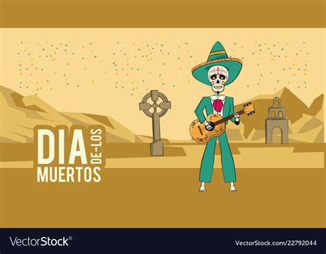 Day of the dead banner Royalty Free Vector Image