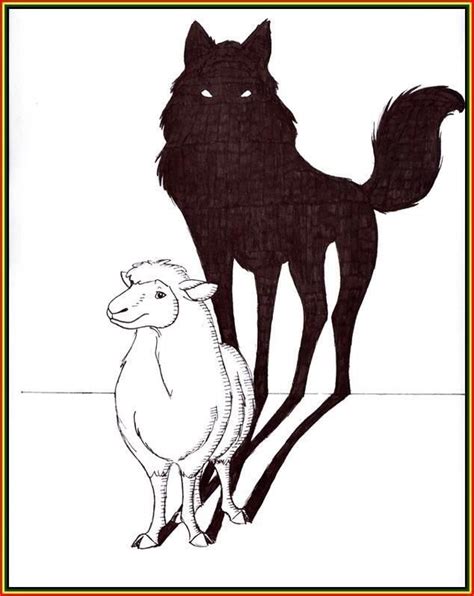 Wolf in sheeps clothing. | Ilustrações, Ilustração, Ilustração lobo