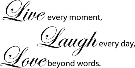 Live Every Moment Love Inspirational Quote Decal Wall Sticker Art Decor ...