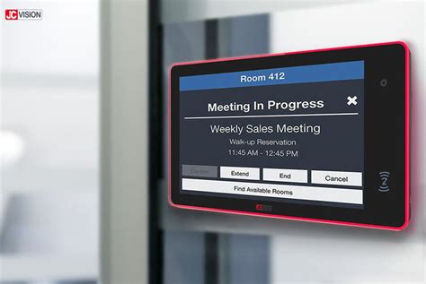 RJ45 Room Scheduling Touch Screen , IPS Screen Conference Room Availability Display 10Inch