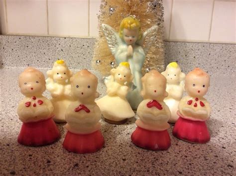 Vintage Lot 8 Gurley ANGELS & CHOIR Boys Girls Christmas Wax Candles ...