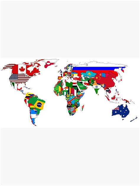 "World Flags Map" Poster by WorldFlagCo | Redbubble