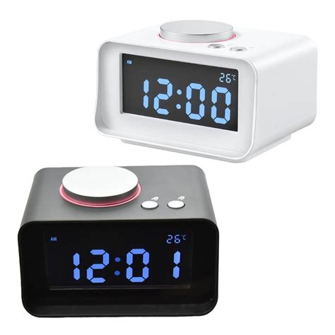 1Pc Digital Alarm Clock FM Radio Loud Alarm Clock for Heavy Sleepers with Dual Alarm Dual USB ...