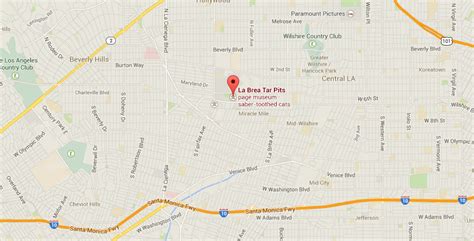 La Brea Tar Pits Map - Maps For You