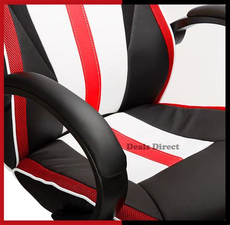 Office Chair Gaming Chair Red and Black - Dealsdirect.co.nz