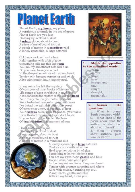 Planet Earth Worksheets Pdf