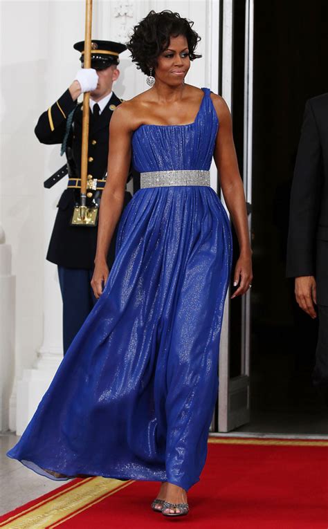 Michelle Obama's State Dinner Style Rewind: All the Colors, Cuts and ...