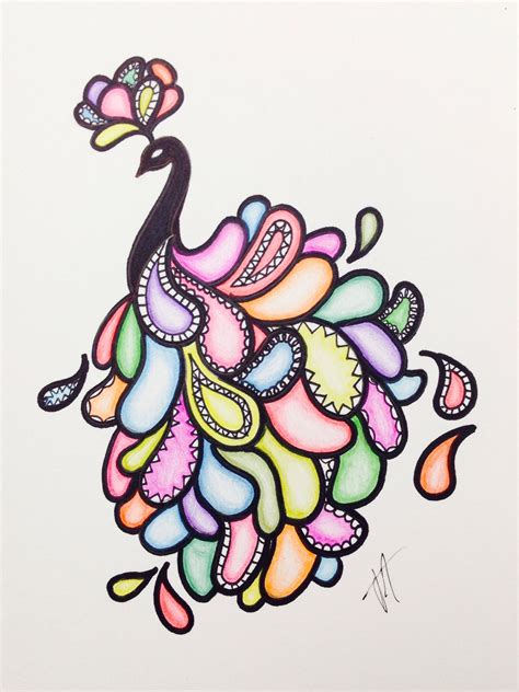 Simple Peacock Drawing | Free download on ClipArtMag