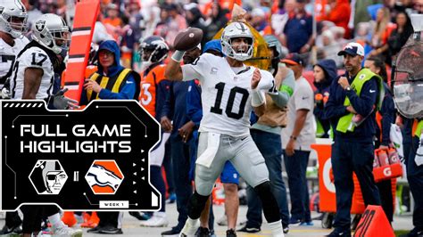 Raiders 2023 Week 1 Highlights vs. Broncos | Full game highlights from ...