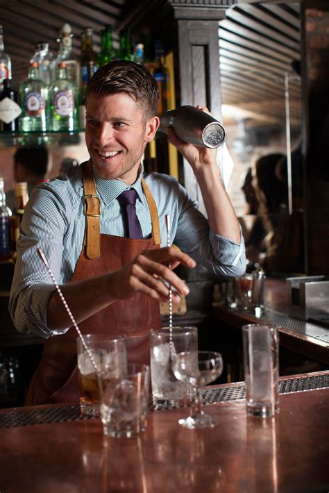 This bartender is so expert that he’s able to prepare several different ...