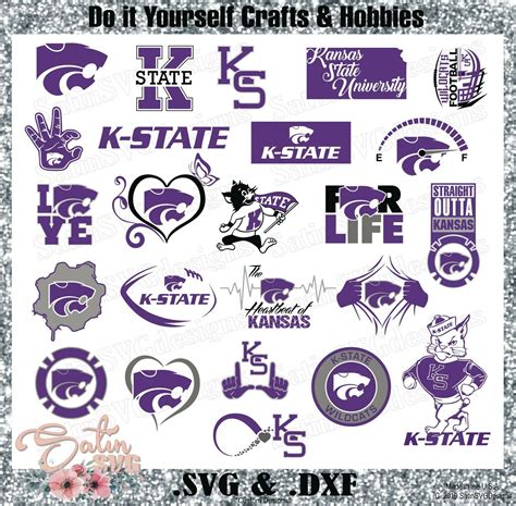 K-State Wildcats NEW Custom University Designs. SVG Files, Cricut, Silhouette Studio, Digital ...