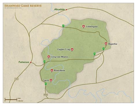 Shamwari Map – Detailed Map of Shamwari Private Game Reserve