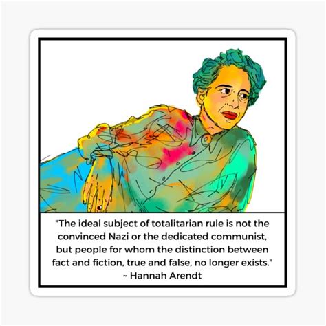 "Hannah Arendt abstract painting quote card" Sticker for Sale by ...