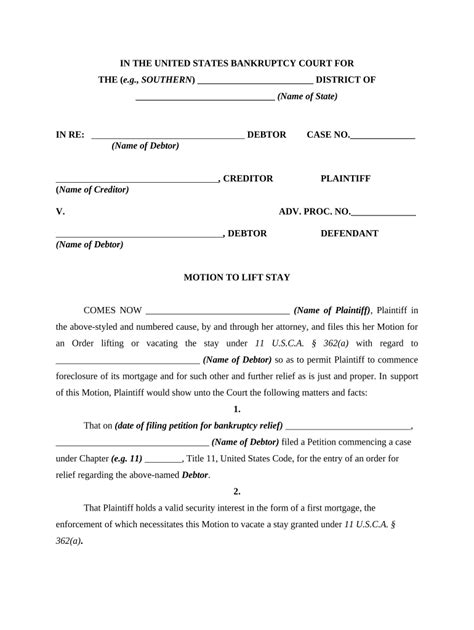 bankruptcy court Doc Template | pdfFiller