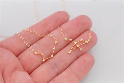 Dainty Zodiac Sign Necklace Constellation Necklace Zodiac