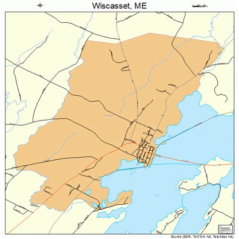 Wiscasset Maine Street Map 2387040