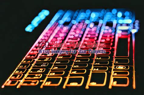 Colorful Illuminated Keyboard 9 - Stockphotodesign.com Imagery