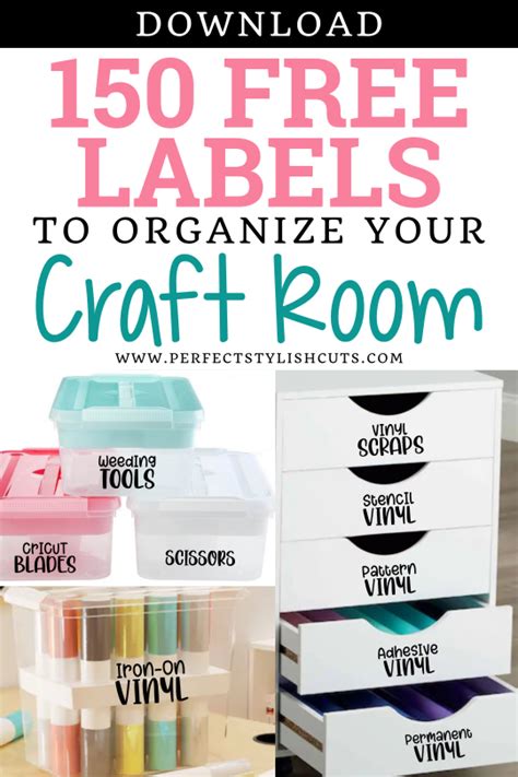 150 free labels to organize your cricut craft room – Artofit