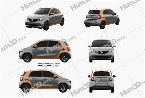 Smart car blueprints Download in PNG - 3DModels.org