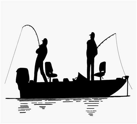 Fisherman In Clip Art - Fishing Man In Boat Silhouette, HD Png Download , Transparent Png Image ...