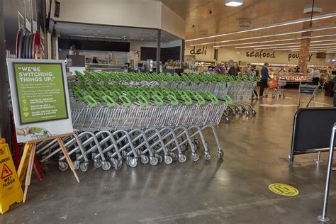 Digital Photograph - Sanitised Trolleys, LaManna Supermarket, Essendon Fields, 11 Jun 2020