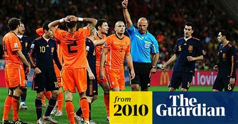 World Cup final: Howard Webb under fire but Johan Cruyff blames Dutch ...