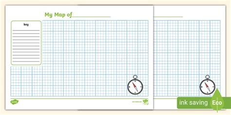 Blank Map and Key Template,map making (teacher made)